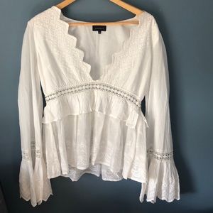 MAJORELLE Western Ridge eyelet top NWOT